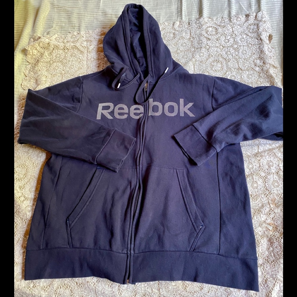 💙Reebok full zipper hooded jacket💙